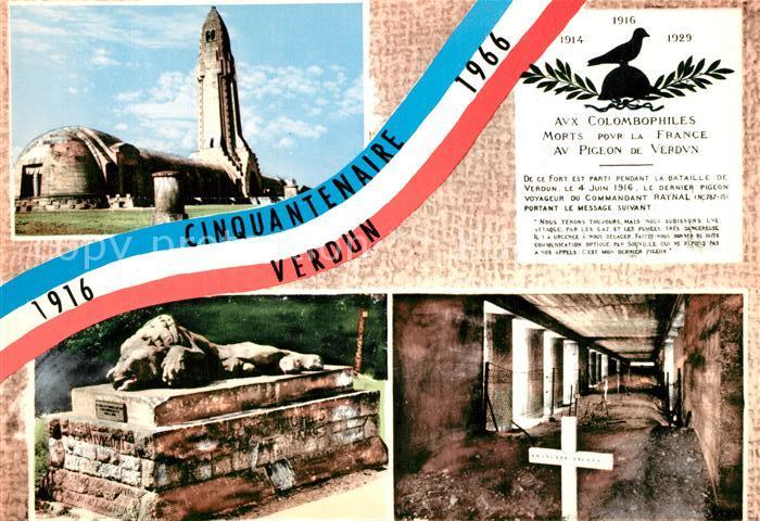 Verdun Meuse Gebeinhalle von Douaumont Fort de Vaux Ordensstern der letzten Taub