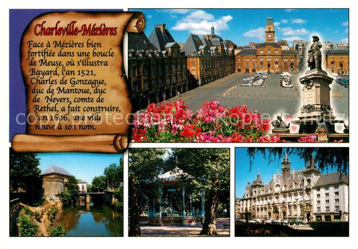 Charleville-Mezieres 08 La place ducale Hotel e ville Statue Ch