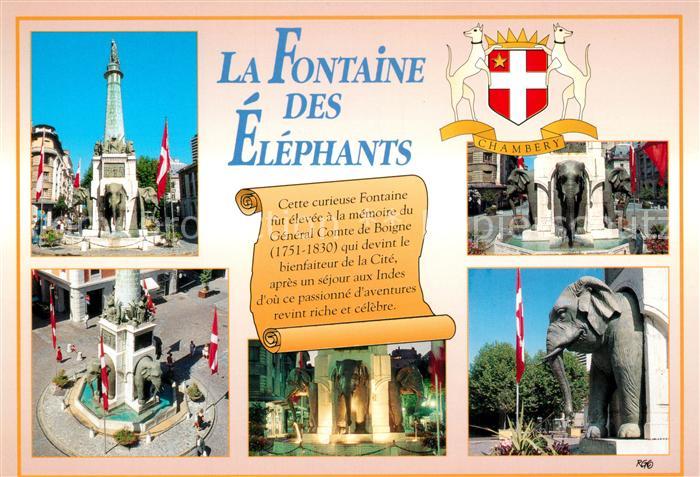Chambery Savoie La Fontaine des Elephants