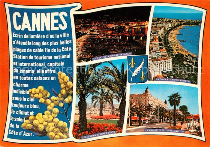 Cannes Alpes-Maritimes Le Port et la Croisette La plage et Hotel Majestic Les Ja