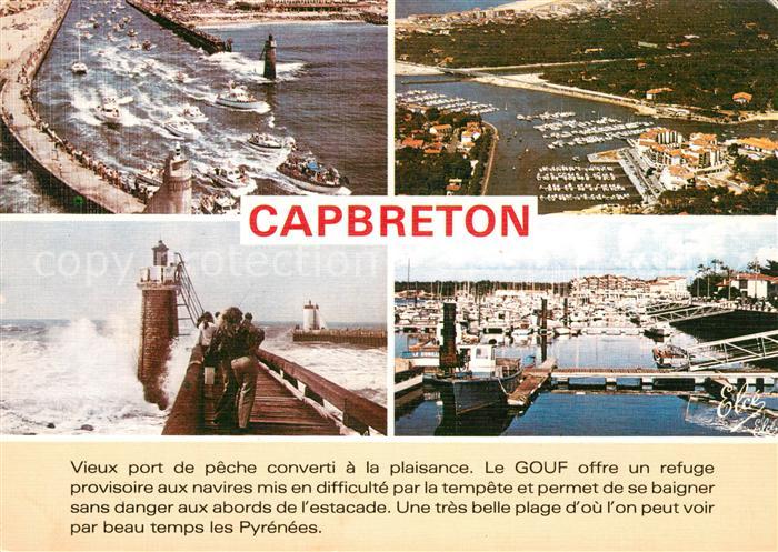 Capbreton Port de peche Vue aerienne Belle plage