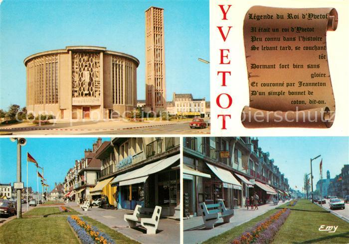 Yvetot Eglise moderne et le mail