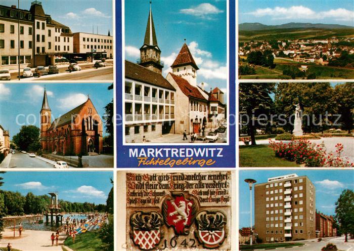 Marktredwitz Hotel Kirche Rathaus Panorama Park Schwimmbad Hochhaus