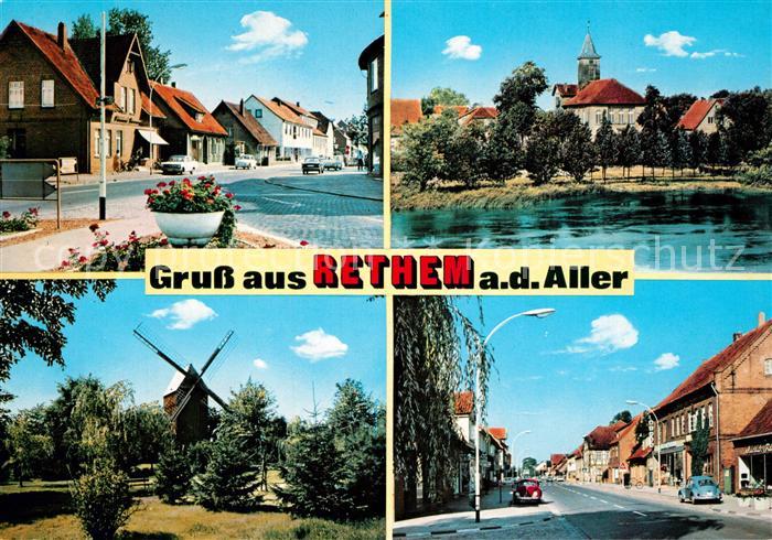 Rethem Aller Strassenpartie Kirche Alte Muehle