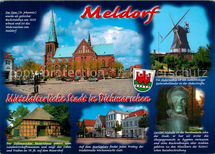 Meldorf Dom St Johannis Suedermuehle Dithmarscher Bauernhaus Marktplatz Carsten