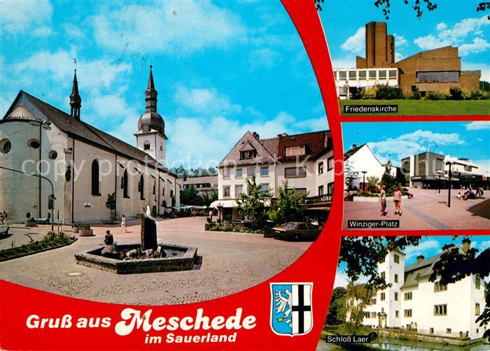 Meschede Stadtplatz Kirche Friedenskirche Winzinger Platz Schloss Laer