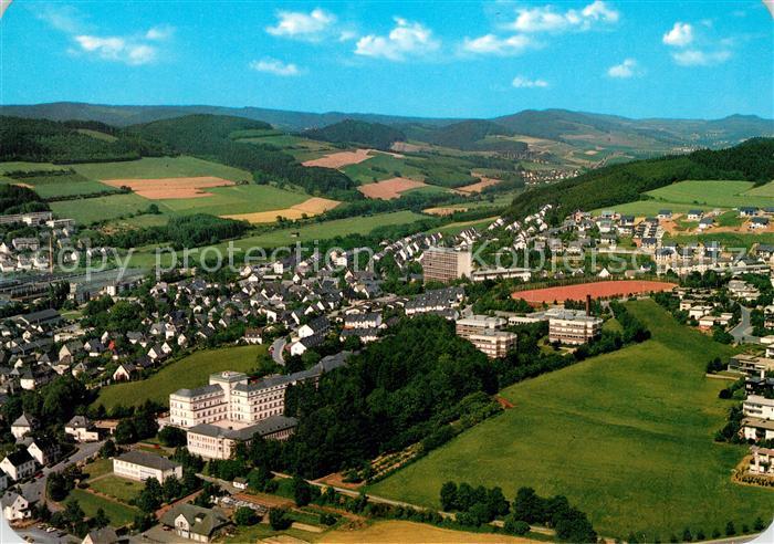 Meschede Fliegeraufnahme mit St Walburga Krankenhaus