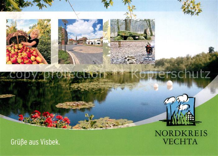 Visbek Apfelernte Strassenpartie Schwanenteich