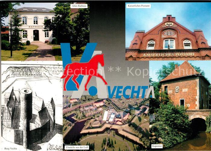 Vechta Altes Rathaus Kaiserliches Postamt Burg Vechta Zitadelle Fliegeraufnahme