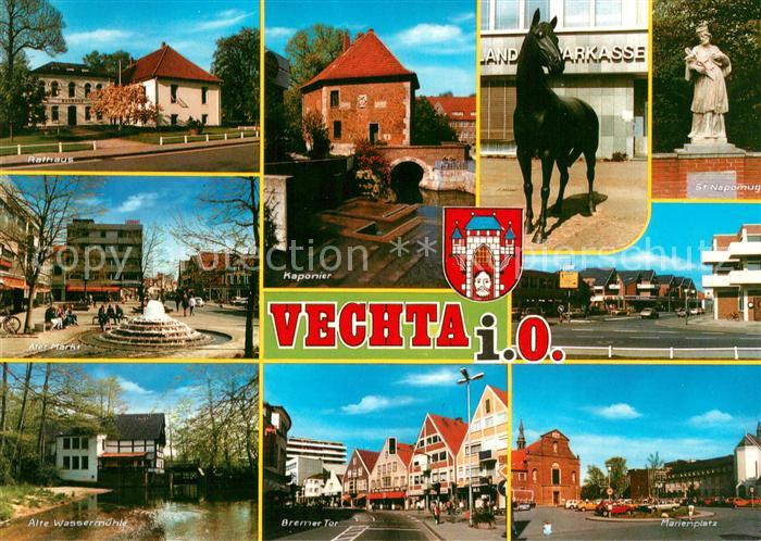 Vechta Rathaus Alter Markt Kaponier St Nepomuk Alte Wassermuehle Bermer Tor Mari