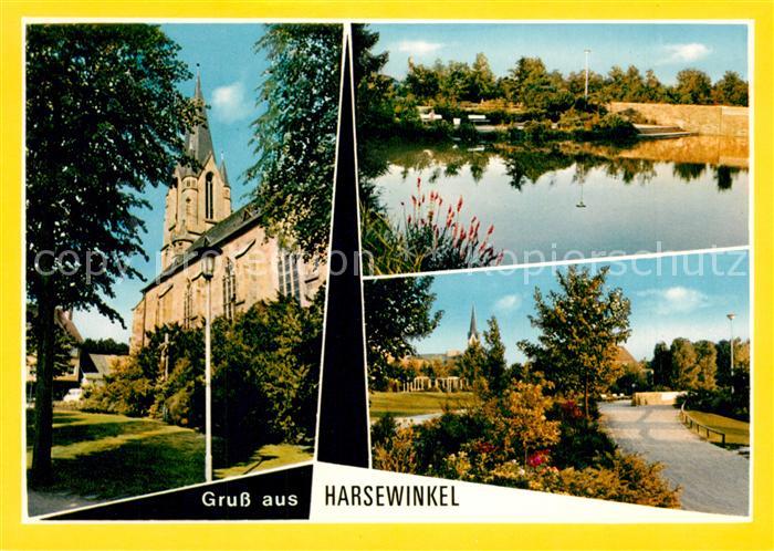 Harsewinkel St Lucia Kirche See und Park im Moddenbachtal