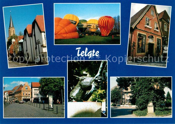 Telgte Warendorf Kirche Heissluftballons Ortsansichten Pferdeplastik