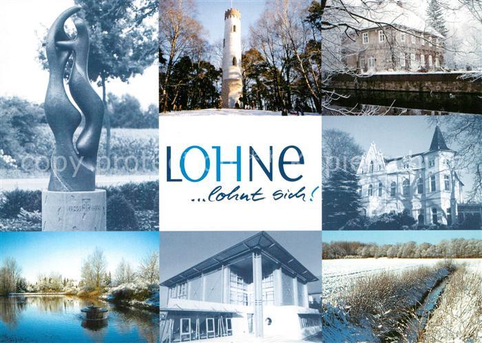 Lohne Plastik Turm Schloss Weiher Graben