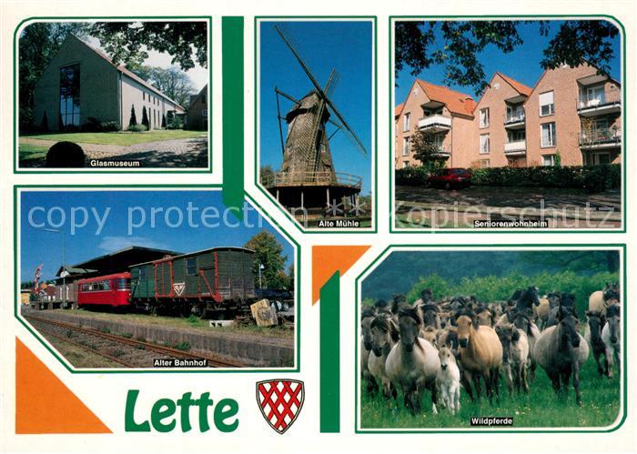 Lette Coesfeld Glasmuseum Alte Muehle Seniorenwohnheim Alter Bahnhof Wildpferde