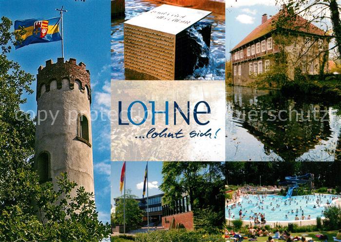 Lohne Schlossturm Monument Weiher Rathaus Schwimmbad