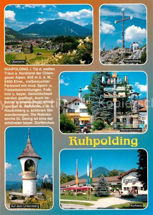 Ruhpolding Panorama Rauschberg Marienbrunnen Bildstock Kurhaus