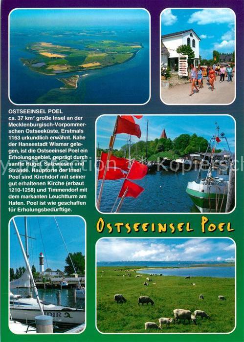 Poel Insel Fliegeraufnahme Strandweg Hafen Leuchtturm Panorama