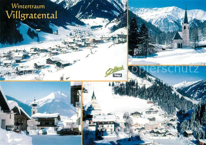 Pustertal Suedtirol Villgratental Panorama Kirche Inner und Ausservillgraten