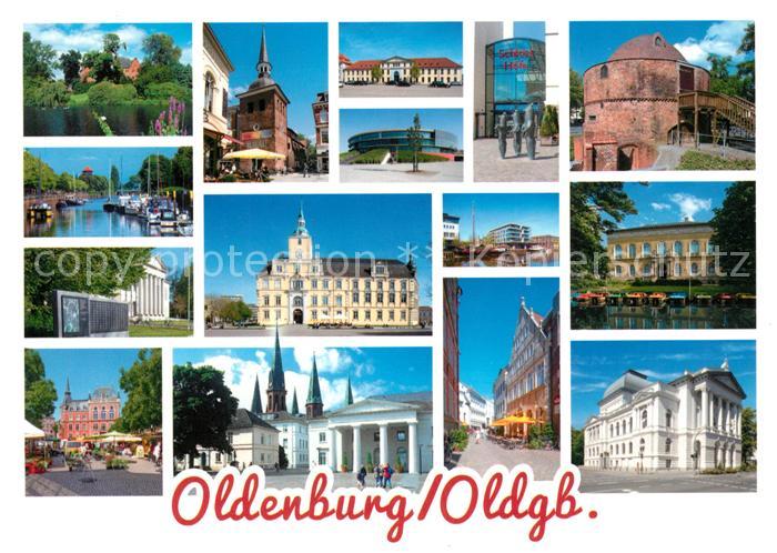 Oldenburg Niedersachsen Orts und Teilansichten Schloss Theater Rathaus
