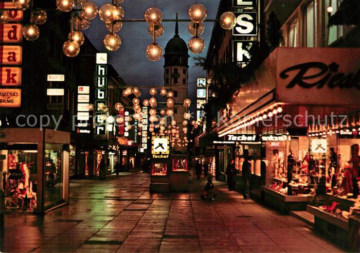 Darmstadt Ernst Ludwigs Strasse bei Nacht