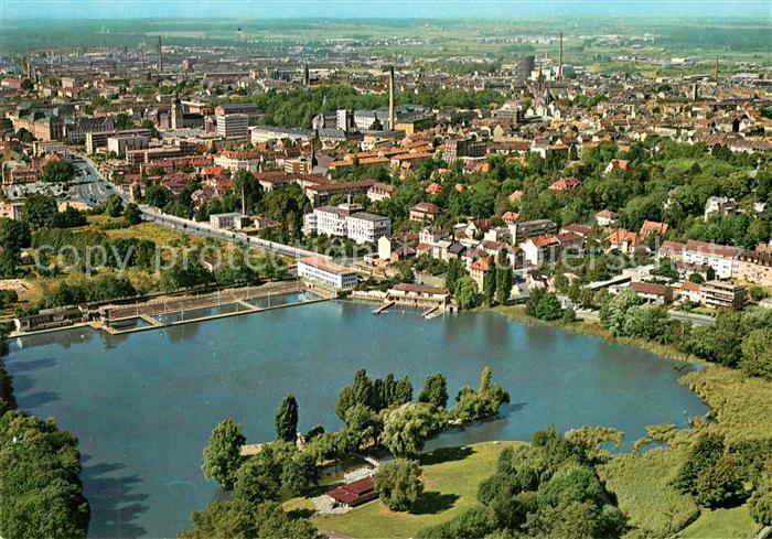 Darmstadt Fliegeraufnahme Am grossen Woog