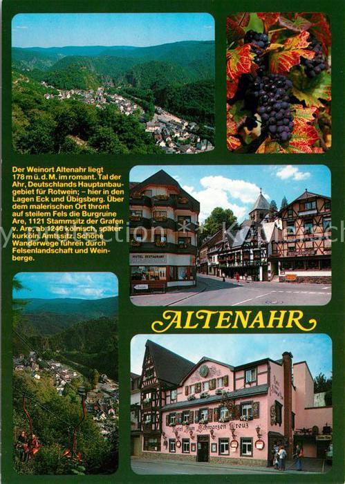 Altenahr Panorama Stadtplatz Hotel zum Schwarzen Kreuz