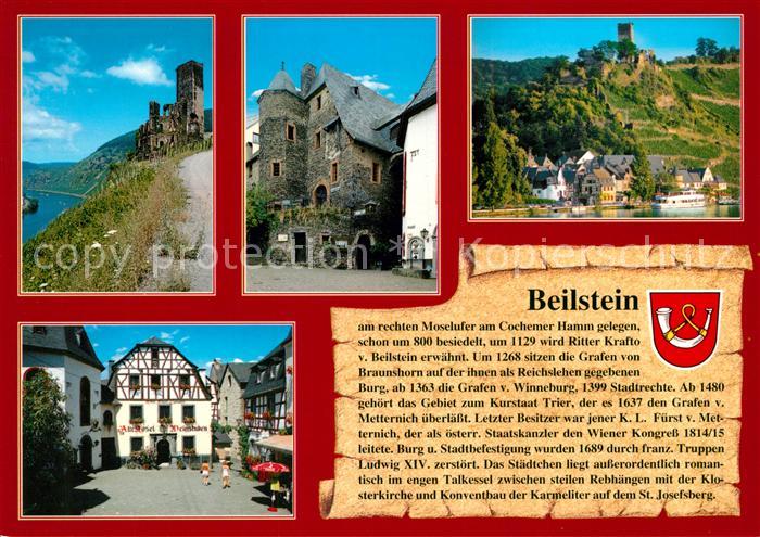 Beilstein Mosel Burgruine Alte Mosel Weinstuben Moselpartie