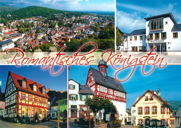 Koenigstein Taunus Fliegeraufnahme Rathaus Fachwerkhaeuser Ratsstuben