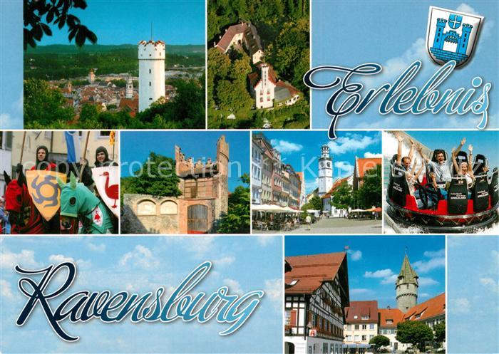 Ravensburg Wuerttemberg Panorama Burg Marktplatz Kirchen Blutfreitagsritt