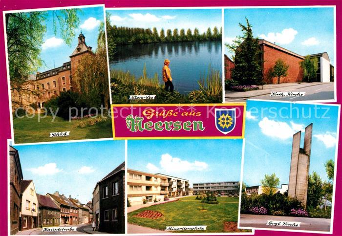 Neersen Niederrhein Schloss Niers See Kath Kirche Hauptstrasse Minoritenplatz Ev