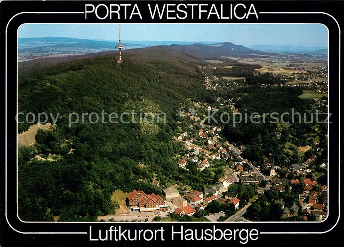 Porta Westfalica Fliegeraufnahme mit Jakobsberg