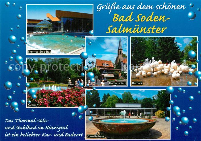 Bad Soden-Salmuenster Thermal Sole Bad Kurpark Rathausplatz Kurmittelhaus Brunne