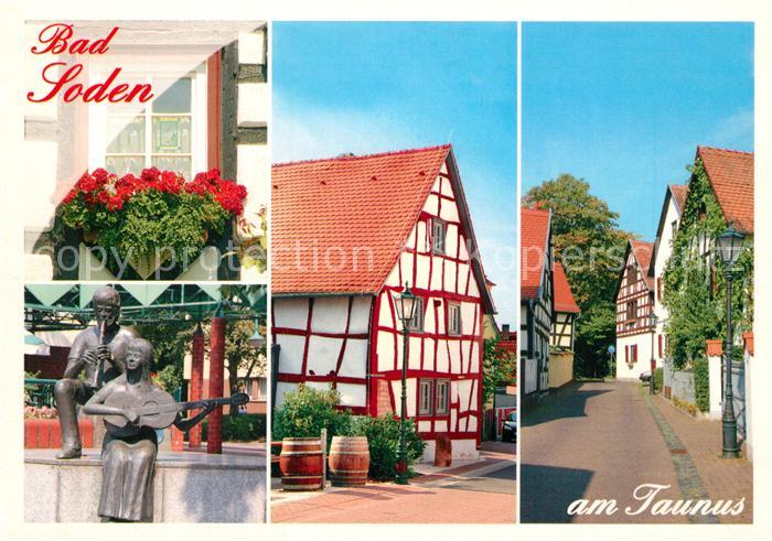 Bad Soden Taunus Skulptur Fachwerhaeuser