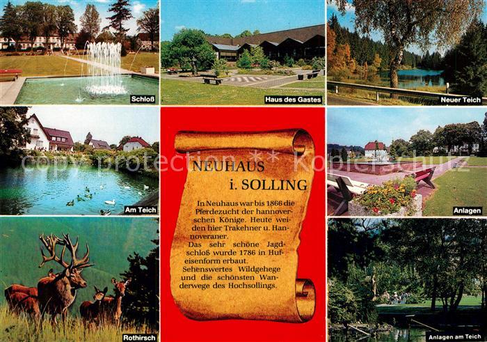 Neuhaus Solling Schloss Haus des Gastes Neuer Teich Anlagen Rothirsch Anlagen
