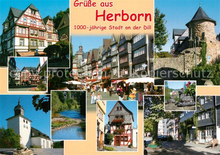 Herborn Hessen Rathaus Marktplatz Schloss Kirche Dillpartie