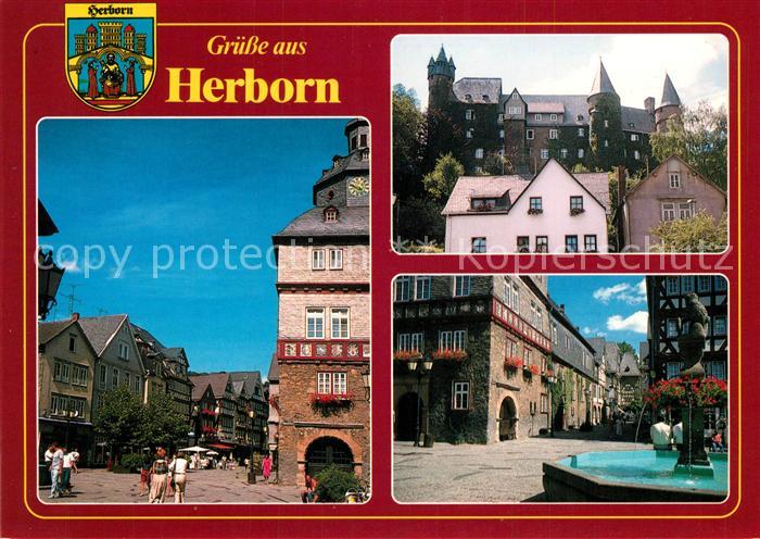 Herborn Hessen Herborner Schloss Marktplatz Rathaus