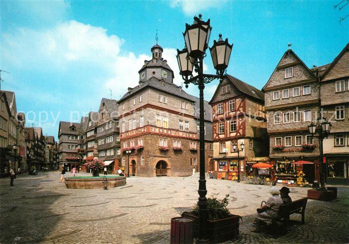 Herborn Hessen Marktplatz mit Rathaus