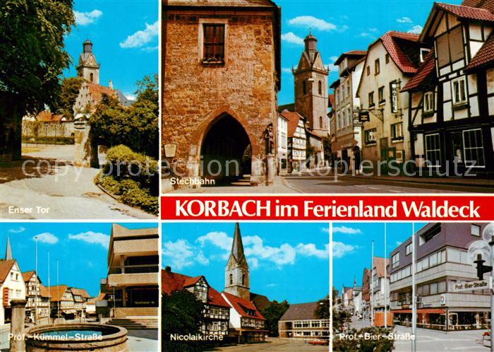 Korbach Enser Tor Stechbahn Prof Kuemmel Strasse Nicolaikirche Prof Bier Strasse