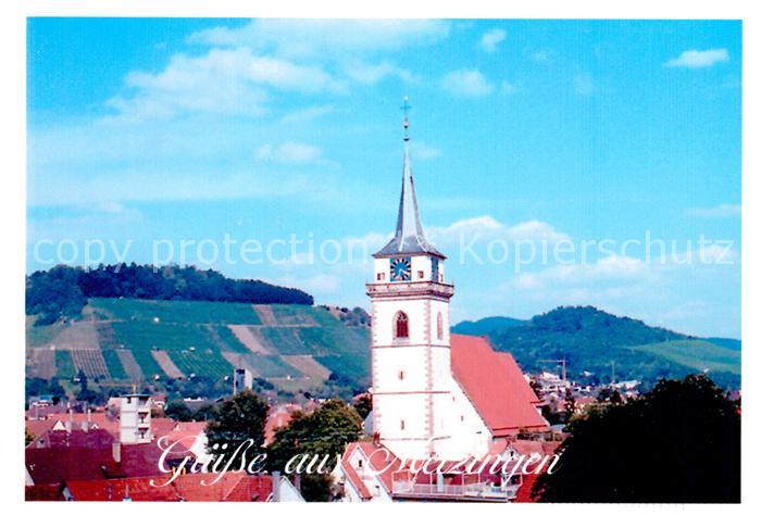 Metzingen Wuerttemberg Teilansicht mit Kirche