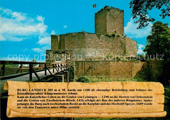 Klingenmuenster Burgruine Landeck