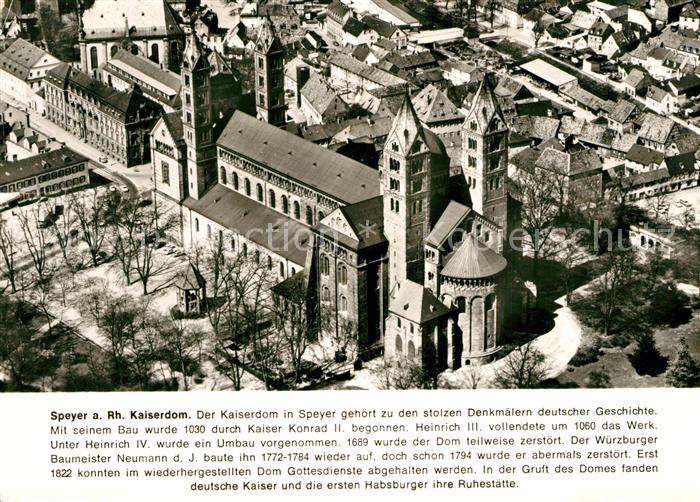 Speyer Rhein Kaiserdom Fliegeraufnahme