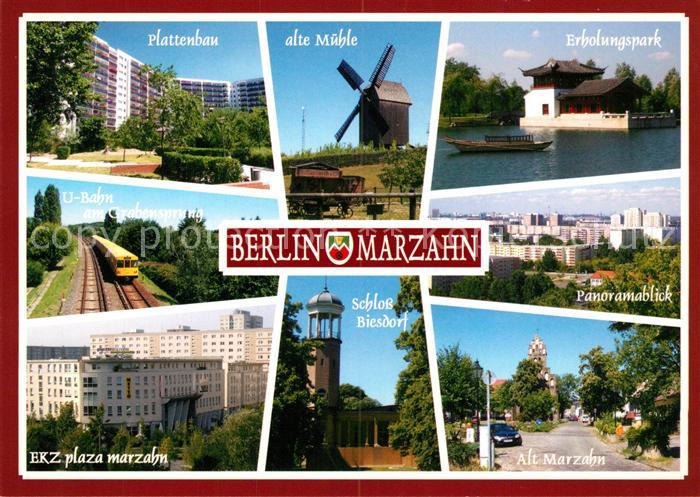 Marzahn Berlin Plattenbau Alte Muehle Erholungspark U-Bahn Panoramablick Schloss