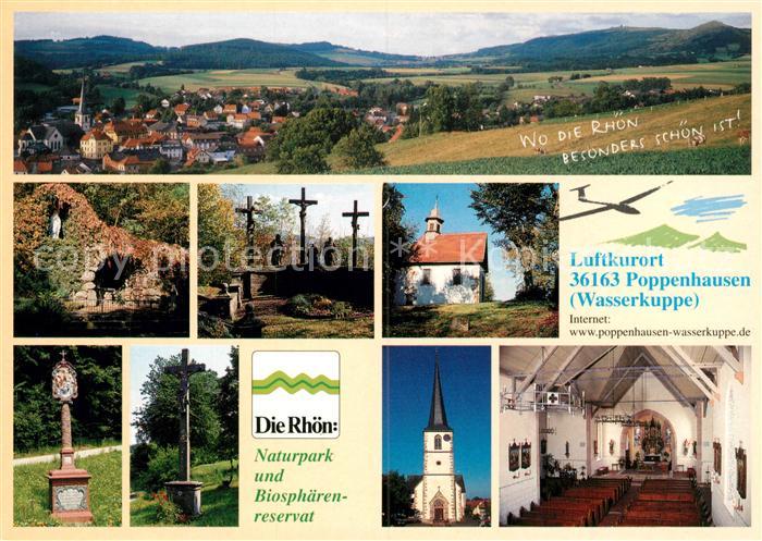 Rhoen Region Panorama Grotte Kreuzigungsgruppe Kapelle am Stein St Georg Kirche