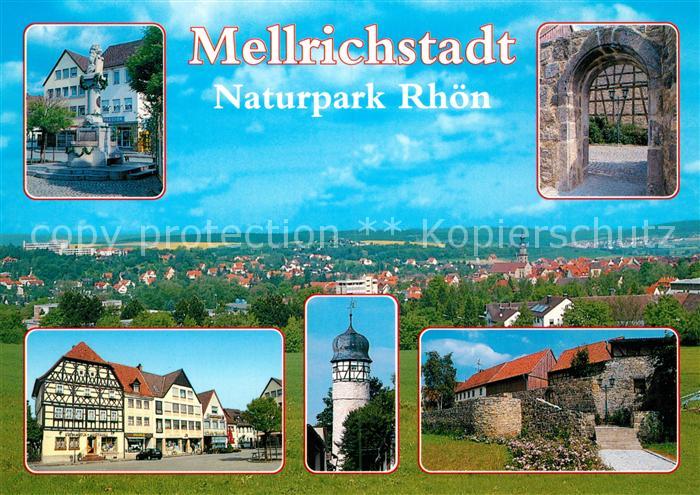 Mellrichstadt Brunnen Eingang Befestigungsanlage Stadtpfarrkirche Buergerturm Ku