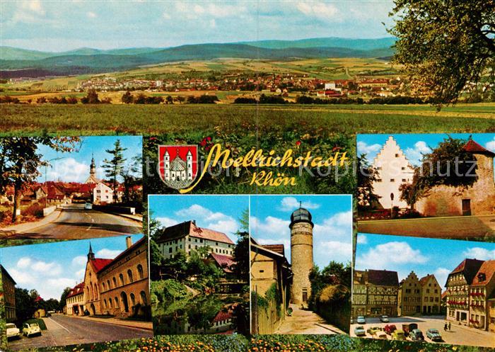 Mellrichstadt Panorama Kirche Stadtmauer Buergerturm Marktplatz