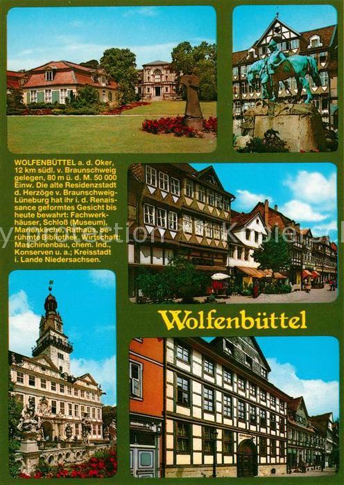 Wolfenbuettel Fachwerkhaeuser Schloss Reiterstandbild