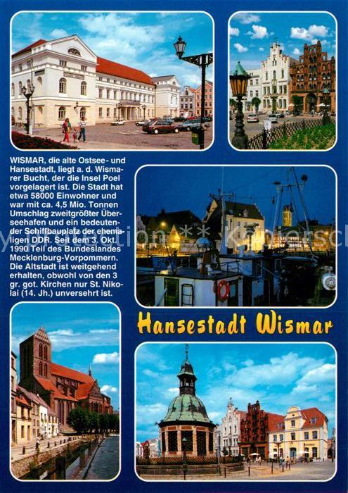 Wismar Mecklenburg Schloss Rathaus St Nikolaikirche Hafen