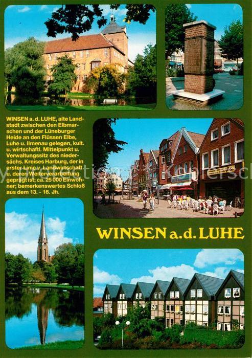 Winsen Luhe Schloss Monument Fussgaengerzone Kirche Teich