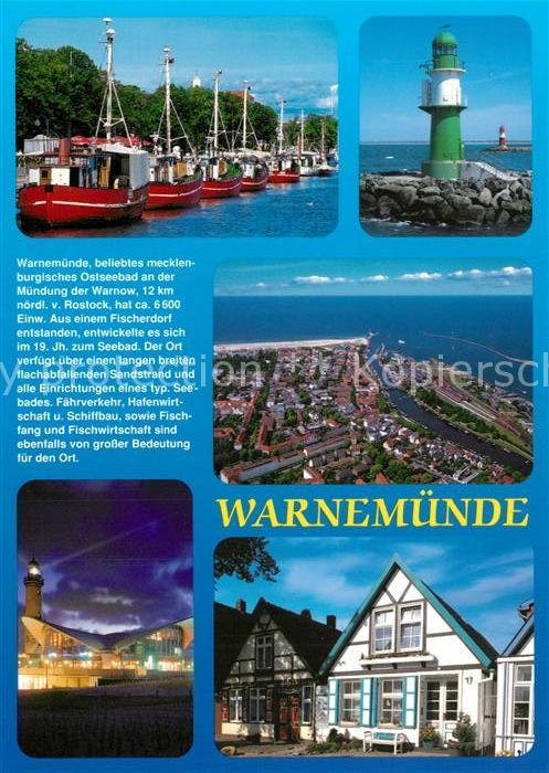 Warnemuende Ostseebad Bootshafen Leuchtturm Fliegeraufnahme Ferienhaeuser