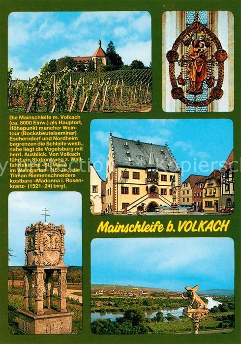 Volkach Wallfahrtskirche St Maria Madonna im Rosenkranz Rathaus Monument Mainsch